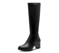 Jana Damen Long Boot Heel Vegan, Stivali ad Altezza Ginocchio Donna, Nero, 40 EU