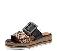 Jana Damen Pantoletten mit Schnalle Vegan, Sandali Donna, Leopardo, 42 EU