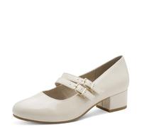 Jana Damen Pump with Strap Vegan 8-24366-45, Scarpe décolleté Donna, Ivory Brevetto, 41 EU