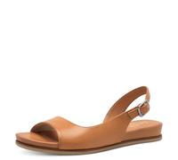 Jana Damen Sandalen Flach mit Verstellbarem Riemen Vegan, Sandali Bassi Donna, Marrone, 41 EU