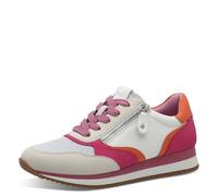 Jana Damen Sneaker Flach mit Reißverschluss Vegan, Scarpe da Ginnastica Donna, Arancione Fucsia, 40 EU