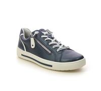 Jana Damen Sneaker Flach mit Reißverschluss Vegan, Scarpe da Ginnastica Donna, Blu Navy, 40 EU