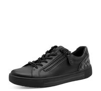 Jana Damen Sneaker Laced Vegan, Scarpe da Ginnastica Donna, Black Leo, 39 EU
