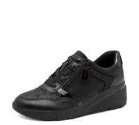 Jana Damen Sneaker Laced Vegan, Scarpe da Ginnastica Donna, Glitter Neri, 41 EU