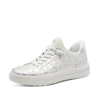 Jana Damen Sneaker Low Vegan 8-23764-45, Scarpe da Ginnastica Donna, Wht Leo Metal, 42 EU