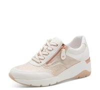 Jana Damen Sneaker Low Vegan 8-23768-46, Scarpe da Ginnastica Donna, Bianco Oro Rosa, 36 EU