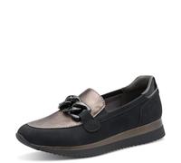 Jana Damen Sneaker Slip On Vegan, Scarpe da Ginnastica Donna, Black Pewter, 36 EU