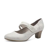 Jana Décolleté da Donna con Cinturino Mary Jane Vegane, Multicolore (Beige/Gold), 39 EU