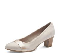 Jana décolleté da Donna con Dettagli Glitter Vegan, Multicolore (Beige/Gold), 41 EU