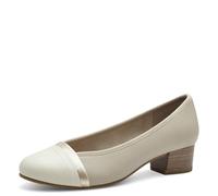 Jana décolleté da Donna Tacco Basso vegane, Beige (Beige Comb), 40 EU