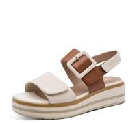 Jana Donna Wedge/Plat Sand Multiadj+sandali vegani con zeppa, Beige Cognac, 42 EU