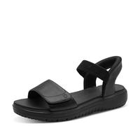 Jana Donna Wedge/Plat Sand Multiadj+sandali vegani con zeppa, Nero, 36 EU