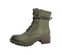 Jana Lace Boot Flat 8-25267-43, Stivali alla Moda Donna, Oliva, 38 EU Larga