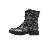 Jana Lace Boot Flat 8-25274-43, Stivali alla Moda Donna, Nero Floreale, 39 EU Larga