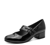 Jana Mary Jane da Donna Tacco Basso Vegane, Nero (Black Patent), 38 EU