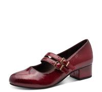 Jana Mary Jane da Donna Tacco Basso Vegane, Rosso (Fire Patent), 36 EU