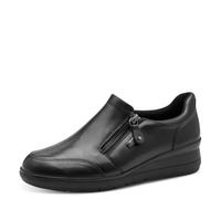 Jana Mocassini Classici da Donna in Pelle con Cerniera, Nero (Black), 39 EU