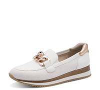 Jana Mocassini da Donna Eleganti Vegani, Bianco (White/Rosegold), 40 EU
