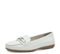 Jana Mocassini da Donna Leggeri Vegani, Bianco (White/Silver), 42 EU