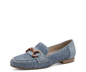 Jana Mocassini da Donna Punta Tonda Vegani, Blu (Denim), 37 EU