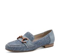 Jana Mocassini da Donna Punta Tonda Vegani, Blu (Denim), 38 EU