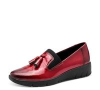 Jana Mocassini Scarpe Basse da Donna Vegani, Rosso (Fire Patent), 41 EU