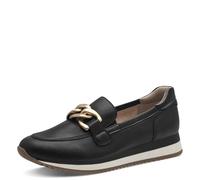 Jana Mocassino Sportivo da Donna, Elegante, con Comodo e Multiuso, Vegano, Colore: Nero e Oro, 39 EU