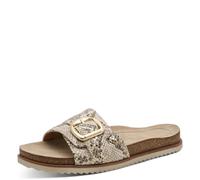 Jana Piattaforma Mule Flat MultiAdj+Vegan da Donna, Beige Snake, 39 EU