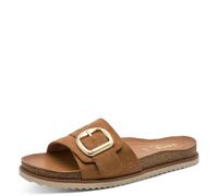 Jana Piattaforma Mule Flat MultiAdj+Vegan da Donna, Cognac, 36 EU