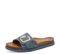 Jana Piattaforma Mule Flat MultiAdj+Vegan Denim, 39 EU