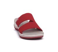 Jana Damen Sandalen Flach mit Klettverschluss Vegan, Sandali Bassi Donna, Colore: Rosso, 37 EU