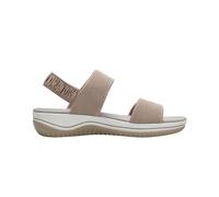 JANA sandali comfort Donna beige zeppa elastico fasce scarpe vegan estive - Colore: Beige, Taglia: 37