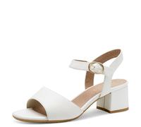 Jana Sandali da Donna con Tacco Vegan con Chiusura a Strappo, Bianco (White), 37 EU