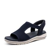 Jana Sandali da donna con zeppa, blu navy, 38 EU