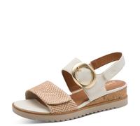 Jana Sandali da donna MultiAdj con zeppa vegana, bianco/naturale, 40 EU