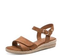 Jana Sandali da donna MultiAdj con zeppa vegana, cognac, 42 EU