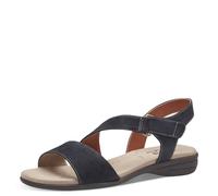 Jana Sandali da donna piatti con chiusura a strappo Vegan, Blu (Navy), 36 EU