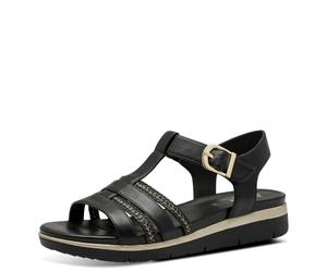 Jana Sandali da donna piatti con chiusura a strappo Vegan, Nero (Black), 40 EU