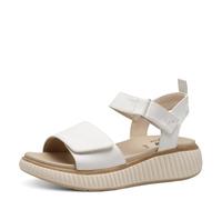 Jana Sandali da donna piatti con suola spessa Vegan, Bianco (White), 38 EU