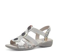 Jana Sandali da donna piatti Estate Vegan, Multicolore (White/Flower), 37 EU