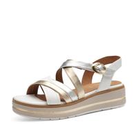 Jana Sandali Da Donna Scarpe Bianche Oro Argento 28267