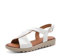 Jana Sandalo piatto Vegan da donna, bianco, 41 EU