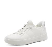 Jana Slip da Donna On Vegan Sneaker, Bianco/Argento, 36 EU, Bianco, 36 EU