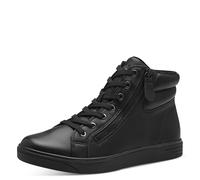 Jana Sneaker da donna alta con chiusura lampo vegana, Nero, 42 EU