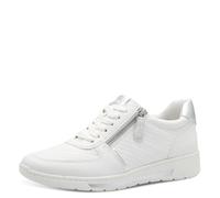 Jana Sneaker da Donna Basse a Taglio Basso Vegan, Bianco (White/Silver), 40 EU