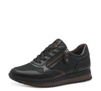 Jana Sneaker da Donna Basse con Cerniera Vegan, Nero (Black/Bronze), 38 EU