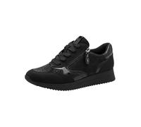 Jana Sneaker da Donna Basse con Cerniera Vegan, Nero (Black Glitter), 38 EU