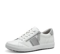 Jana Sneaker da Donna Basse da Allacciare con Cerniera, Bianco (White/Lt Grey), 39 EU