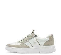 Jana Sneaker da Donna Basse Tempo Libero Vegan, Multicolore (White/Beige), 39 EU