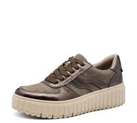Jana Sneaker da Donna con Suola Platform con Cerniera Vegan, Marrone (Taupe Comb), 41 EU